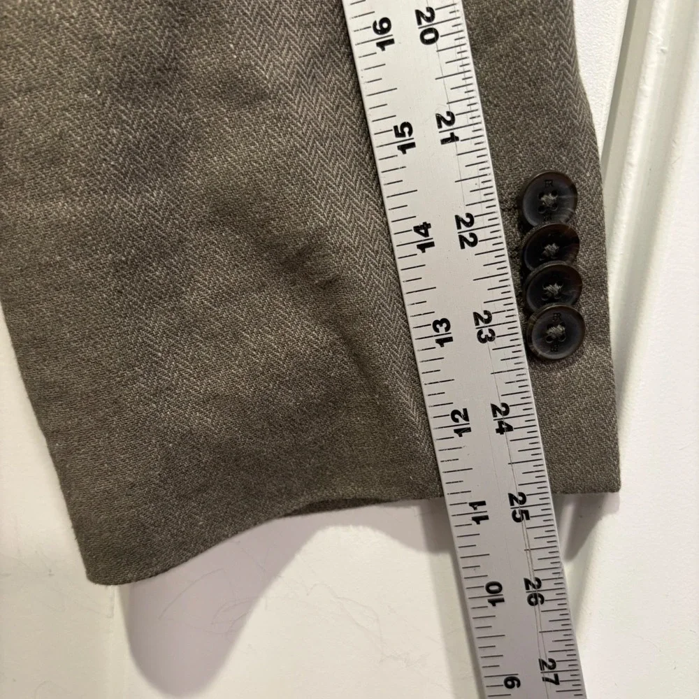 Banana Republic Mens 44R Blazer Sport Coat Brown Herringbone‎ 2-Button Jacket